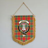 McLean of Duart Modern Tartan Crest Wall Hanging Banner - Wood Pole